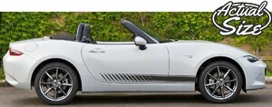 カスタム グラフィック デカール ステッカー 車体用 / マツダ ロードスター Roadster / サイド ストライプス 007