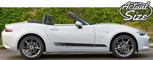 カスタム グラフィック デカール ステッカー 車体用 / マツダ ロードスター Roadster / サイド ストライプス 005