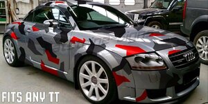 カスタム グラフィック デカール ステッカー 車体用 / AUDI TT アウディ TT 全年式 / カモフラージュ アーミー 迷彩 キット 3色