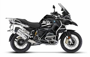 カスタム グラフィック デカール ステッカー 車体用 / BMW R1200GS ADV アドベンチャー ( 2014 - 2020 ) / Black White