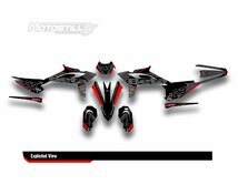 カスタム グラフィック デカール ステッカー 車体用 / BETA ベータ RR 2T 4T （ 2020 - 2021 ）/ ブラック・レッド_画像2