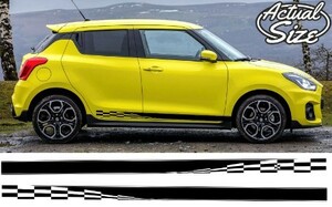 カスタム グラフィック デカール ステッカー 車体用 / SUZUKI SWIFT スズキ スイフト スウィフト / サイド ストライプス 1007