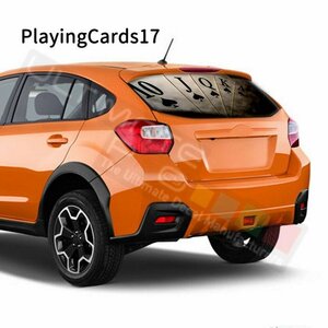 グラフィック デカール ステッカー 車体用 / スバル XV / リア ガラス ウィンドウ フル スモーク トランプ デカール