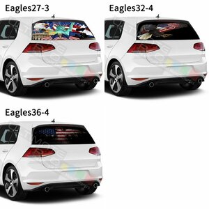 グラフィック デカール ステッカー 車体用 / VW ゴルフVII 5G型 2012- / リア ガラス ウィンドウ フル スモーク イーグル USA アメリカ