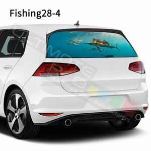 グラフィック デカール ステッカー 車体用 / VW ゴルフVII 5G型 2012- / リア ガラス ウィンドウ フル スモーク フィッシング 釣り