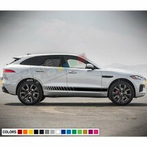 グラフィック デカール ステッカー 車体用 / ジャガー Fペイス F-PACE 2016 2017 2018 / カスタム サイド ストライプ1_画像2