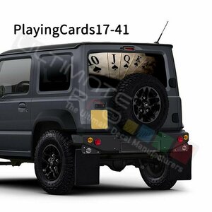 グラフィック デカール ステッカー 車体用 / スズキ ジムニー 2018年- JB64 JB74 / リア ウィンドウ フル スモーク トランプ チェッカー