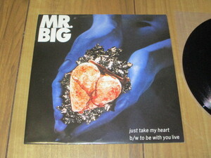 MR.BIG ミスター・ビッグ JUST TAKE MY HEART edit ジャスト・テイク・マイ・ハート c/w TO BE WITH YOU live 独 EP PS付き