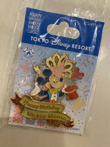 TDS ピンバッジ 東京ディズニーリゾート ミッキーお誕生日限定ピンバッチ新品　1986