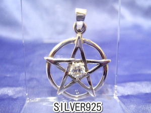  Yokohama newest silver SILVER925 silver pendant! attraction. .. star zirconia 5.9g men's lady's postage 220 jpy ξgtξ ξ... except . pen ta gram 14