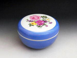  navy blue . color flower bouquet . cover thing incense case case * Old Ookura Touen 