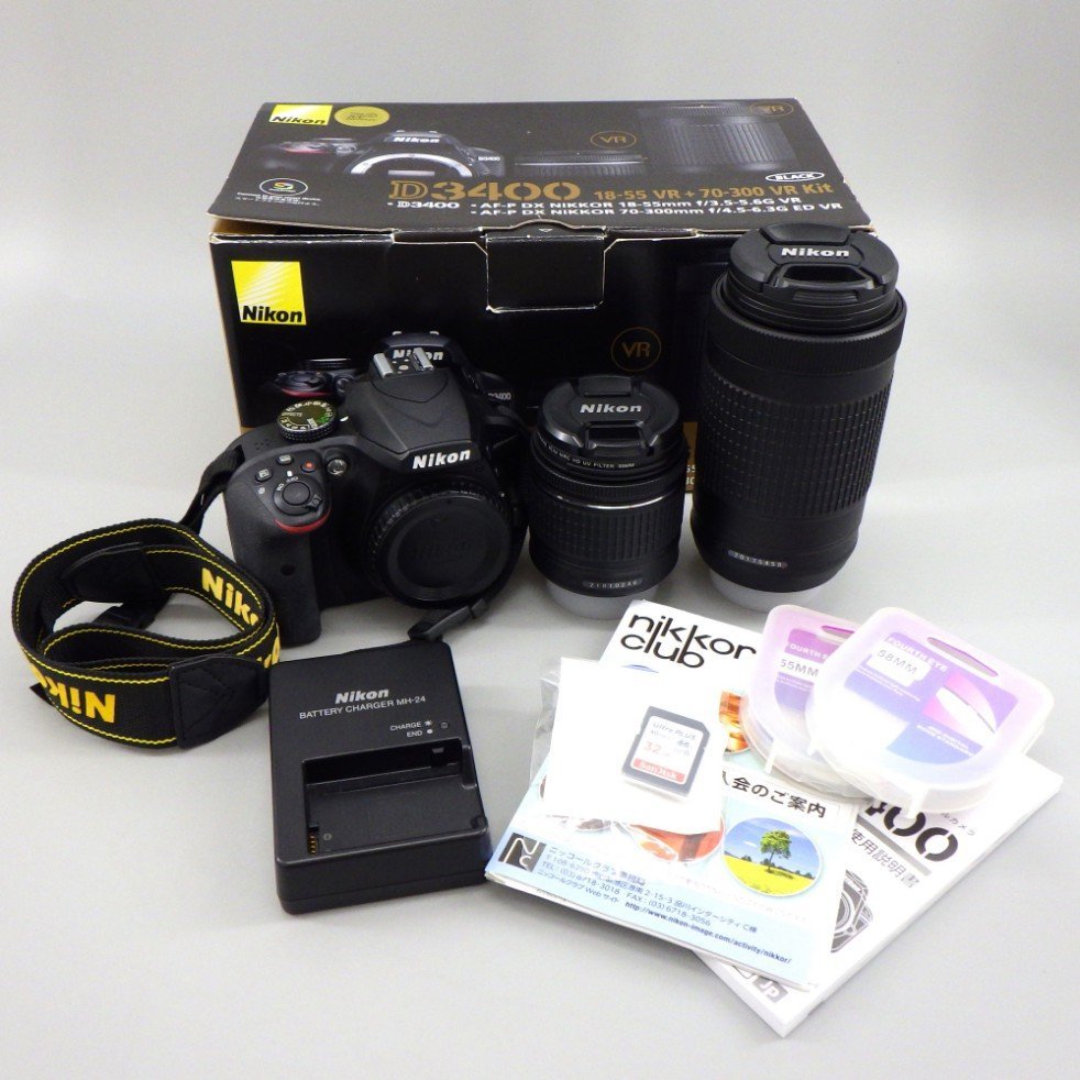 Nikon D3400 AF-P 18-55レンズKIT 786ショット美品-