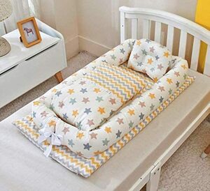  детский футон непромокаемая простыня имеется bed in bed подушка ватное одеяло имеется futon комплект ... bed детский футон детская кроватка ( Star * желтый )
