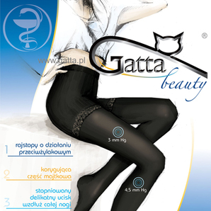 Gatta Anti-Varicose タイツ RelaxMedica 40 DEN チャコール(Fumo) Sサイズ EU製 送料込