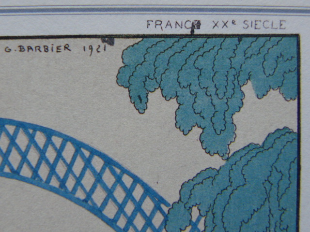 ジョルジュ・バルビエ、阿片商人宅にて、希少な額装用画集画、新品額装付 ジョルジュ・バルビエ、希少画集画・特殊紙、新品高級額装付