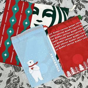 [ not for sale ] abroad Starbucks pouch 4 pieces set 
