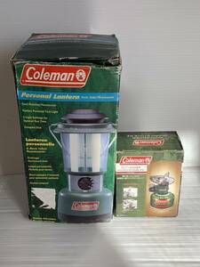 A507 元箱入り　Coleman/コールマン　Personal Lantern/蛍光灯ランタン　電池式　5344H700 LPガスストーブ/マイクロストーブ　2点セット