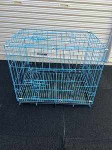 [ new arrival ] domestic stock! easy assembly! pet cage folding type cat small size dog a Hill rabbit pet kennel cat ..[60x42x50] light blue 