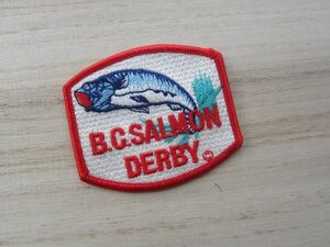 ワールドチャンピオンシップ B.C.SALMON DERBY ワッペン/釣り 旧ロゴ ライフジャケット キャップ バッグ カスタム ② 46