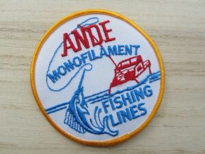 ANDE FISHING LINES MONOFILAMENT フィッシング チーム ワッペン/ビンテージ バス釣り 海釣り ベスト キャップ バッグ カスタム 48