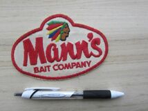 ビンテージ Mann's BAIT COMPANY マンズベイト カンパニー インディアン ネイティブアメリカン ワッペン/バス釣り キャップ 48_画像7