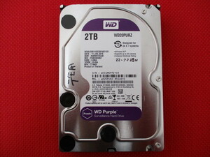 22-73 USED 内蔵 HDD ウエスタンデジタル WESTERN DIGITAL WD Purple 2TB WD20PURZ 中古 セキュリティー/防犯/防災/録画/保存/リユース