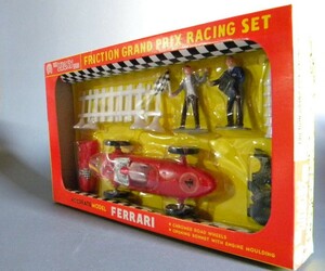 当時物 60`s ★★RACING FERRARI friction 香港モデル フェラーリ葉巻型 ジオラマ人形付 ホンコン製「定形外可」★★未使用 デッドストック