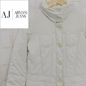 アルマーニジーンズ ARMANI JEANS■フーデットロングジップコート■40■白系　ロングコート　ロングパーカ　※1401281