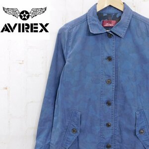 Avirex AVIREX PX# хлопок жакет #M# синий серия #AVIREX AUTHENTIC длинный рубашка жакет *2715390