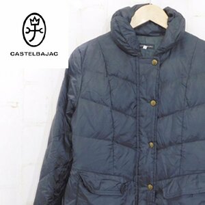 Castelbajac CASTELBAJAC# down Zip jacket brand Logo button / Leica #1# black down jacket *2715360