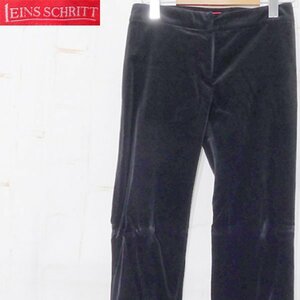 アインシュリット 1EINS SCHRITT■ベロア風パンツ　ボトムス　ズボン　スラックス■36■ブラック黒系　レディース※RY2d09029