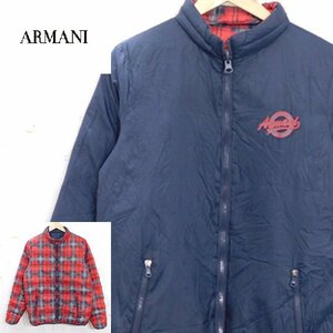 アルマーニジュニアARMANI JUNIOR■リバーシブル ダウンジャケット■16A■レッド/グレー　ブルゾン　ジャンパー　※2715062