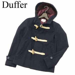 Duffer ダファー 秋冬 メルトンウール★ フーディー ショート丈 ダッフルコート ジャケット Sz.S　メンズ ネイビー　C2T13342_C#N