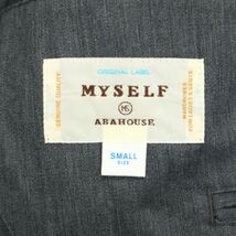 美品★ MYSELF ABAHOUSE マイセルフ アバハウス 通年 2B コンフォート テーラード ジャケット Sz.S　メンズ グレー　C3T00291_1#O_画像6