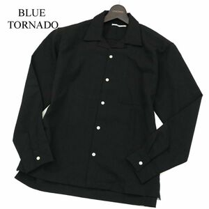 美品★ BLUE TORNADO トルネードマート 通年 長袖 スタンダード シャツ Sz.M　メンズ 黒　C3T00286_1#C