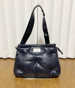 [Maison Margiela] 20AW GLAM SLAM 2WAY gram s ram leather shoulder bag UNI navy sheep leather Italy made S61WG0032 mezzo n Margiela 