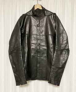 美品☆[D.HYGEN] 18AW 定価125,400 Bonding Horse Leather Shirt ホースハイド レザーシャツジャケット 2 馬革 ST105-0028A ディーハイゲン