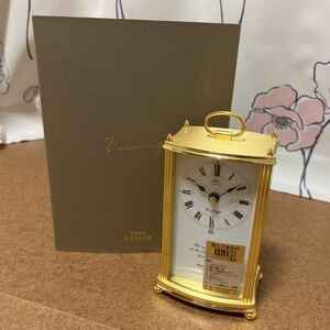 未使用品 SEIKO EMBLEM HW481G 高級置時計 キャリッジクロック ビンテージ オルゴール 高音質Hi-Fi音源メロディ 高級 付属品あり