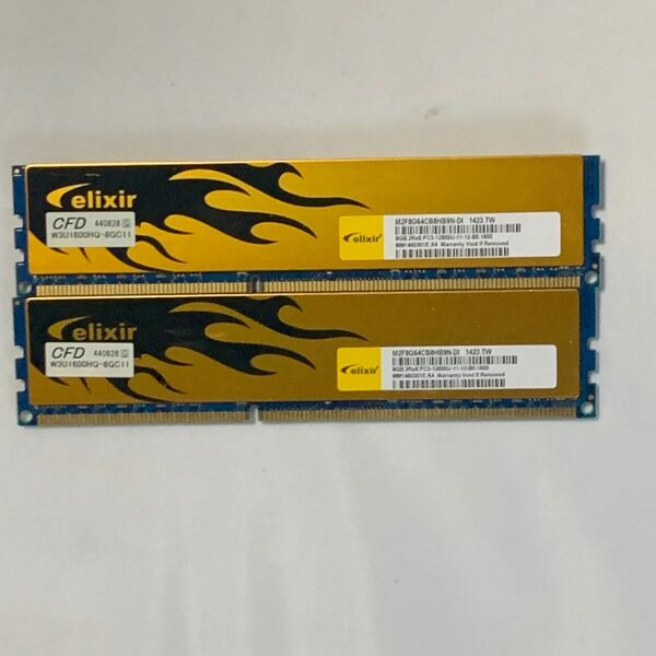 CFD Elixir DDR3メモリ 8GB 2枚 W3U1600HQ-8GC11 PC3-12800U デスクトップPC用