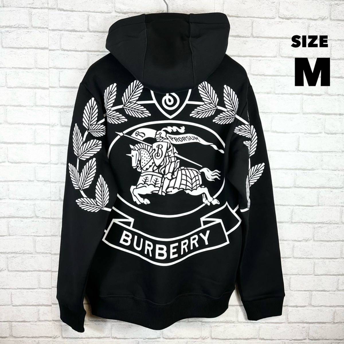 BURBERRY バーバリー 》ロゴプリント コットンフーディー M ご来店