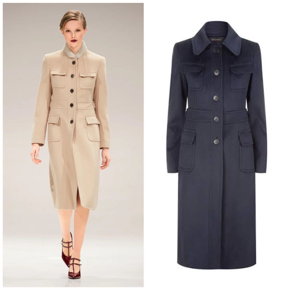 ESCADA エスカーダ 中綿2wayロングコート ブラウン 38 ドイツ製 驚き