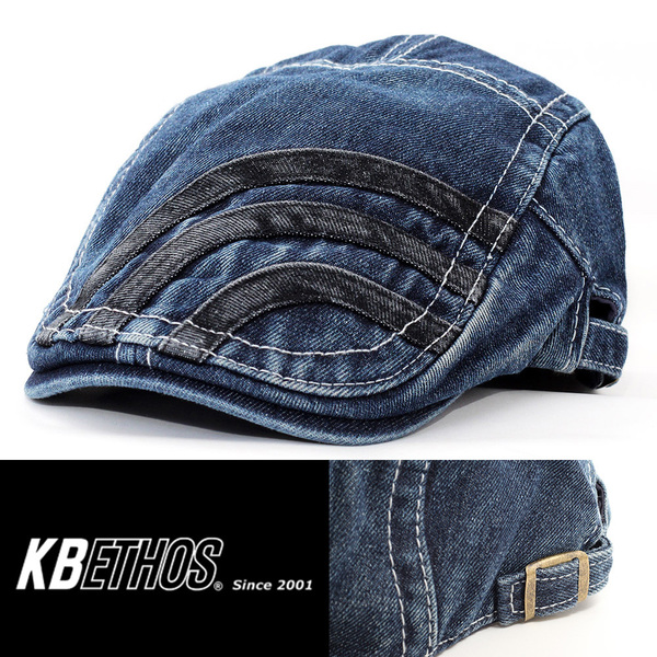 ハンチング 帽子 メンズ ケービーエトス KB ETHOS CLASSIC DENIM NEWSBOY ブルーデニム 正規品 KBM-204-BDEN アメリカ NYC USA