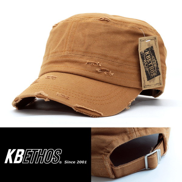 ワークキャップ 帽子 メンズ ケービーエトス KB ETHOS Distressed Solid カーキ系 正規品 KBK-1466-TIM アメリカ NYC USA