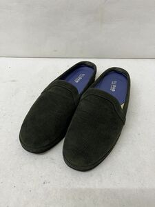 20230103【BLOHM】ブローム シューズ 20SS LAZY MULES ミュールサンダル 27cm カーキ コーデュロイ BL-23