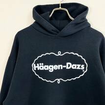 希少 《 Haagen Dazs / Russell 》80s 90s 美品【 ハーゲンダッツ ラッセル アメリカ製 黒 ブラック パーカ XL ビンテージ 】_画像1