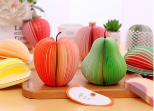 [ free shipping ] fruit memo pad 3D solid peak join net net attaching 10 kind set 