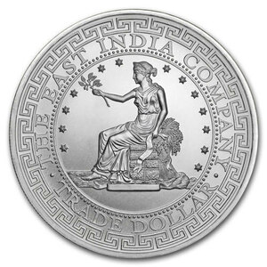 ●英領セントヘレナ 2018年 アメリカ貿易銀 / トレードダラー ポンド銀貨　1オンス　発行10000枚