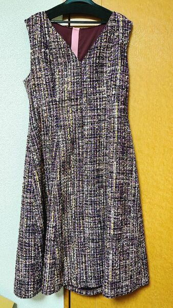 クイーンズコート XLサイズ ツイードのジャンパースカート
