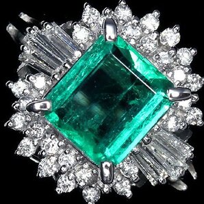 7799S【1円～】新品【RK宝石】≪Emerald≫ 艶やかなテリ!! 極上エメラルド 大粒0.86ct!! 極上ダイヤモンド Pt900 高級リング ダイヤの画像1