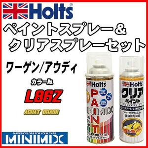 ペイントスプレー ワーゲン/アウディ L86Z ACHAT BRAUN Holts MINIMIX クリアスプレーセット